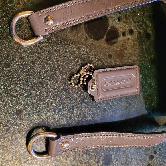 COACH DARK GRAY LEATHER REPLACEMENT SHOULDER STRAP & HANGTAG - Picture 10 of 16